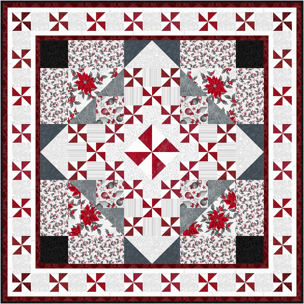 Peppermint Pinwheels Quilt Pattern - Paper Pattern