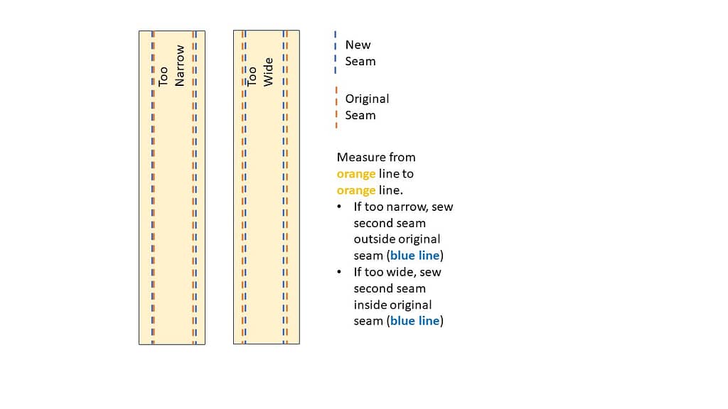 Seam adjustment