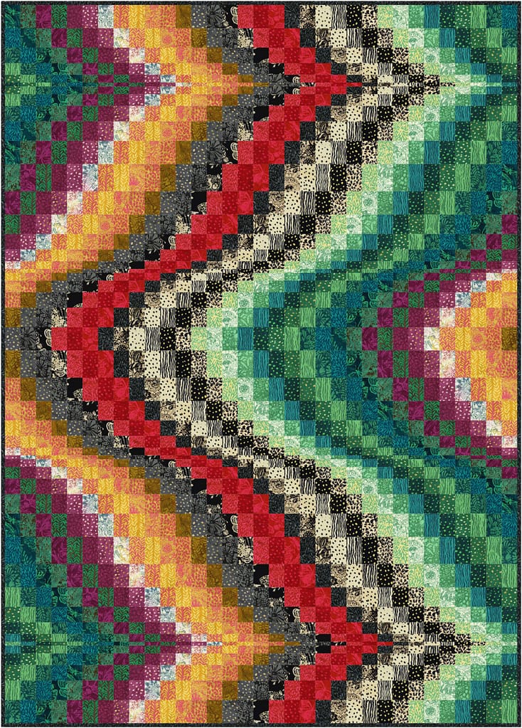Tidal Waves of Color Tourmaline Thyme Quilts