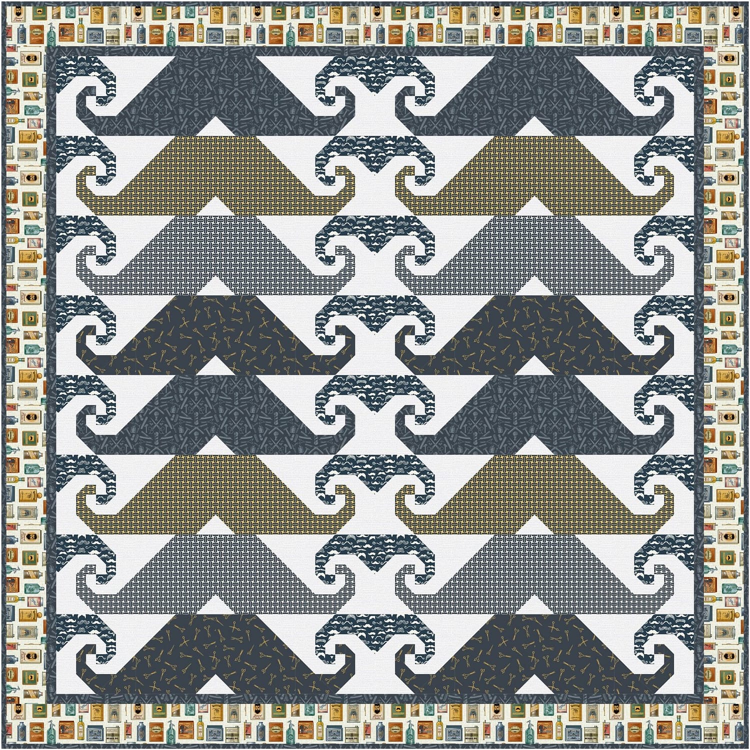 Licensed to Carry.Mustache Quilt.V1
