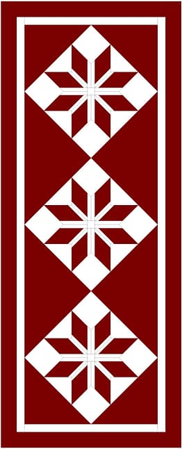 Red Star Runner - Copyright 2020 - Tourmaline & Thyme Quilts